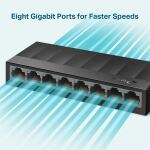 TP-Link LS1008G Unmanaged Gigabit Ethernet (10/100/1000) Schwarz