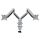 LogiLink BP0043 Flachbildschirm-Tischhalterung 81,3 cm (32") Tisch/Bank Aluminium