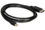 DeLOCK mini DP/DP 1.2 2 m Mini DisplayPort DisplayPort Schwarz