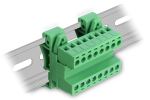 DELOCK Terminalblock Set für Hutschienen 8 Pin m. Rastermaß