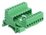 DELOCK Terminalblock Set für Hutschienen 8 Pin m. Rastermaß