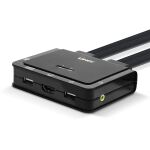 Lindy 42347 Tastatur/Video/Maus (KVM)-Switch Schwarz