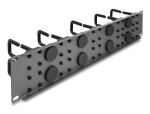 DELOCK 19" Kabelmanagement Rangierpanel 10 Bügel 2HE grau