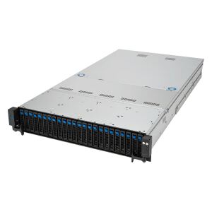 ASUS RS521A-E12-RS24U Socket SP5 Rack (2U) Schwarz, Silber