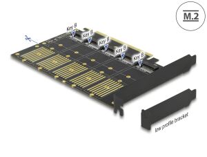 DELOCK PCI Express x16 Karte zu 5 x intern M.2 Key B / SATA