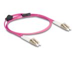 DELOCK LWL Kabel mit Metallarmierung LC Duplex Multimode 1m