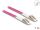 DELOCK LWL Kabel mit Metallarmierung LC Duplex Multimode 1m