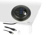 DELOCK USB-HUB 3-Port USB3.0 + 2xCard Reader Tischeinbau