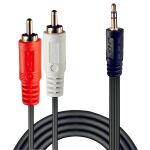 Lindy 35680 Audio-Kabel 1 m 3.5mm 2 x RCA Schwarz