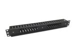Equip 19" Rack Mount Kabelmanagement-Panel, Schwarz
