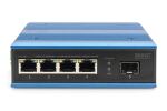 Digitus 4 Port Fast Ethernet Netzwerk Switch, Industrial, Unmanaged, 1 SFP FE Uplink