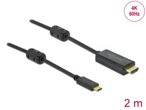 DELOCK USB Typ-C > HDMI Kabel (DP Alt Mode) 4K 60Hz 2m aktiv