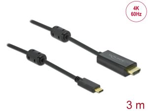 DELOCK USB Typ-C > HDMI Kabel (DP Alt Mode) 4K 60Hz 3m aktiv