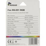 Inter-Tech Argus RS-051 RGB Computergehäuse Ventilator 12 cm Schwarz