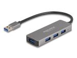 DeLOCK 4 Port USB 5 Gbps Hub mit USB Typ-A Anschluss – USB Typ-A Buchsen seitlich