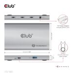 CLUB3D Certified Thunderbolt™4 Tragbarer 5-in-1-Hub mit Smart Power