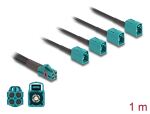 DELOCK Kabel Mini FAKRA Z Buchse quad zu 4 x FAKRA Z Bu quad