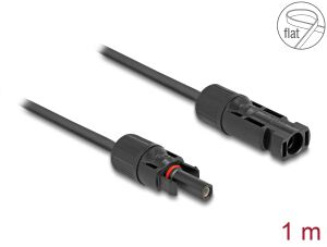 DELOCK DL4 Solar Flachbandkabel Stecker zu Buchse 1m schwarz