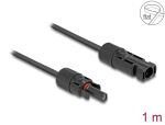 DELOCK DL4 Solar Flachbandkabel Stecker zu Buchse 1m schwarz