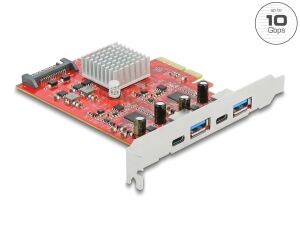 DeLOCK PCI Express x4 Karte zu SuperSpeed USB 10 Gbps mit 2 x USB Typ-A und 2 x USB Type-C - Dual Channel