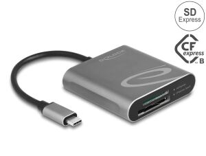 DeLOCK USB Type-C Card Reader für SD Express und CFexpress Speicherkarten