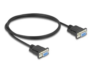 DeLOCK Seriell Kabel RS-232 D-Sub9 Buchse zu Buchse mit schmalem Steckergehäuse 1 m