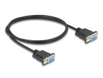 DeLOCK Seriell Kabel RS-232 D-Sub9 Buchse zu Buchse mit schmalem Steckergehäuse 1 m