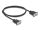 DeLOCK Seriell Kabel RS-232 D-Sub9 Buchse zu Buchse mit schmalem Steckergehäuse 1 m