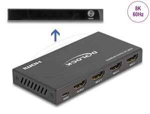 DELOCK HDMI Switch 3 x HDMI in zu 1 x HDMI out 8K 60 Hz