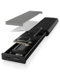 ICY BOX IB-1807MT-C31, ext. M.2 NVMe Gehäuse, Werkzeuglos, USB 3.2 Gen 2 Type-C®/Type-A, Aluminium, schwarz