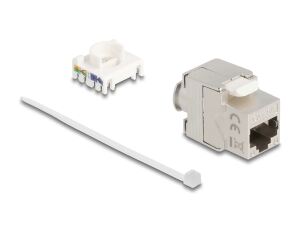 DELOCK Keystone Modul Slim RJ45 Buchse zu LSA Cat.6A geschir