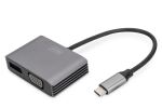 Digitus USB Typ-C™ 4K 2in1 DisplayPort + VGA Grafik-Adapter