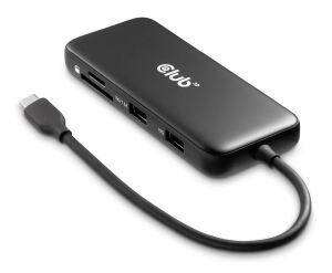 CLUB3D 8-1 Portable Dock USB Type-C® 10Gbps to HDMI™ and DisplayPort™ 8K30Hz PD Max.100Watt