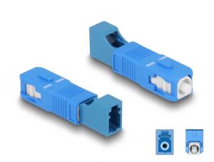 DeLOCK LWL Hybrid Kupplung SC Simplex Stecker zu LC Simplex Buchse blau