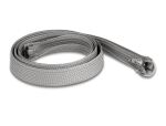 DELOCK Geflechtschlauch Reißverschl. hitzebest.1mx20mm Grau