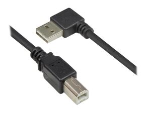Alcasa 2510-EU005W USB Kabel USB 2.0 0,5 m USB A USB B 0,48 Gbit/s Schwarz
