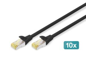 Digitus CAT 6A S/FTP Patchkabel, 10 Stück