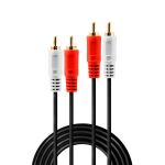 Lindy 35662 Audio-Kabel 3 m 2 x RCA Schwarz, Rot, Weiß