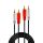Lindy 35662 Audio-Kabel 3 m 2 x RCA Schwarz, Rot, Weiß