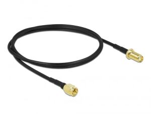 DeLOCK Antennenkabel SMA Stecker zu SMA Buchse LMR/CFD100 0,9 m low loss