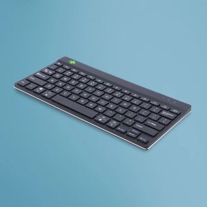 R-Go Tools Ergonomische Tastatur R-Go Compact Break, kompakte Tastatur mit Pausensoftware, QWERTY (US), Bluetooth, Schwarz