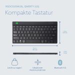 R-Go Tools Ergonomische Tastatur R-Go Compact Break, kompakte Tastatur mit Pausensoftware, QWERTY (US), Bluetooth, Schwarz