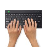 R-Go Tools Ergonomische Tastatur R-Go Compact Break, kompakte Tastatur mit Pausensoftware, QWERTY (US), Bluetooth, Schwarz