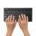 R-Go Tools Ergonomische Tastatur R-Go Compact Break, kompakte Tastatur mit Pausensoftware, QWERTY (US), Bluetooth, Schwarz