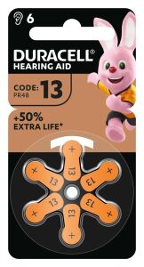 Duracell Batterie Hörgeräte EasyTab 13 PR48 NEU 6St.