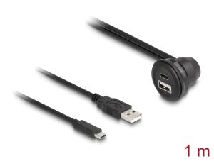 DELOCK USB 2.0 Kabel USB Typ-A Stecker und USB Type-C 1m sw