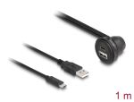 DELOCK USB 2.0 Kabel USB Typ-A Stecker und USB Type-C 1m sw