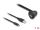 DeLOCK USB 2.0 Kabel USB Typ-A Stecker und USB Type-C Stecker zu USB Typ-A Buchse 90° gewinkelt und USB Type-C Buchse 90° gewinkelt zum Einbau 1 m schwarz