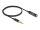 DeLOCK Audio Verlängerungskabel Klinke 3,5 mm 4 Pin Stecker zu Buchse Ultra Slim 0,5 m schwarz
