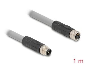 DELOCK M12 Kabel L-kodiert 5 Pin St r. gew. zu Bu PUR 1m
